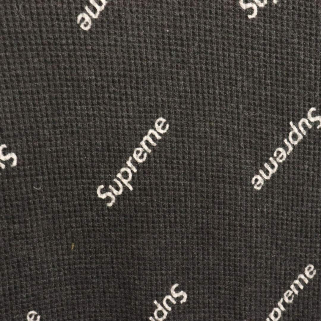 Supreme(シュプリーム)のSUPREME シュプリーム Hanes Thermal Crew ロゴプリントサーマル長袖Tシャツ ブラック メンズのトップス(Tシャツ/カットソー(七分/長袖))の商品写真