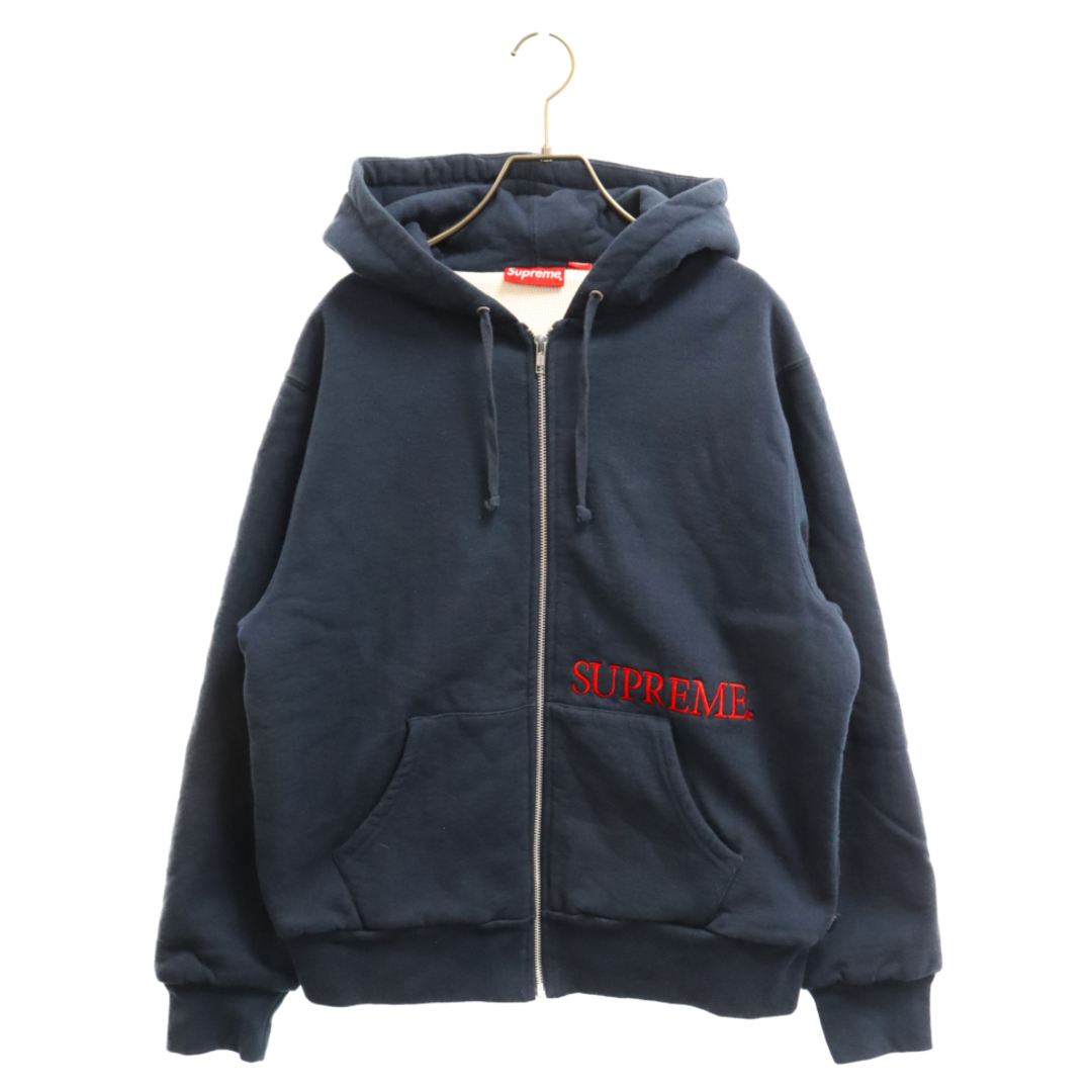 SUPREME シュプリーム フルジップ パーカー 黒 M サーマル★カナダ製