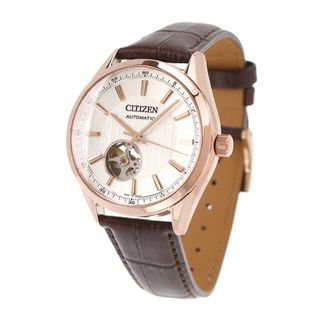 シチズン(CITIZEN)の【新品】シチズン CITIZEN COLLECTION 腕時計 メンズ NH9112-19A コレクション メカニカル クラシック オープンハート 自動巻き クリームxブラウン アナログ表示(腕時計(アナログ))