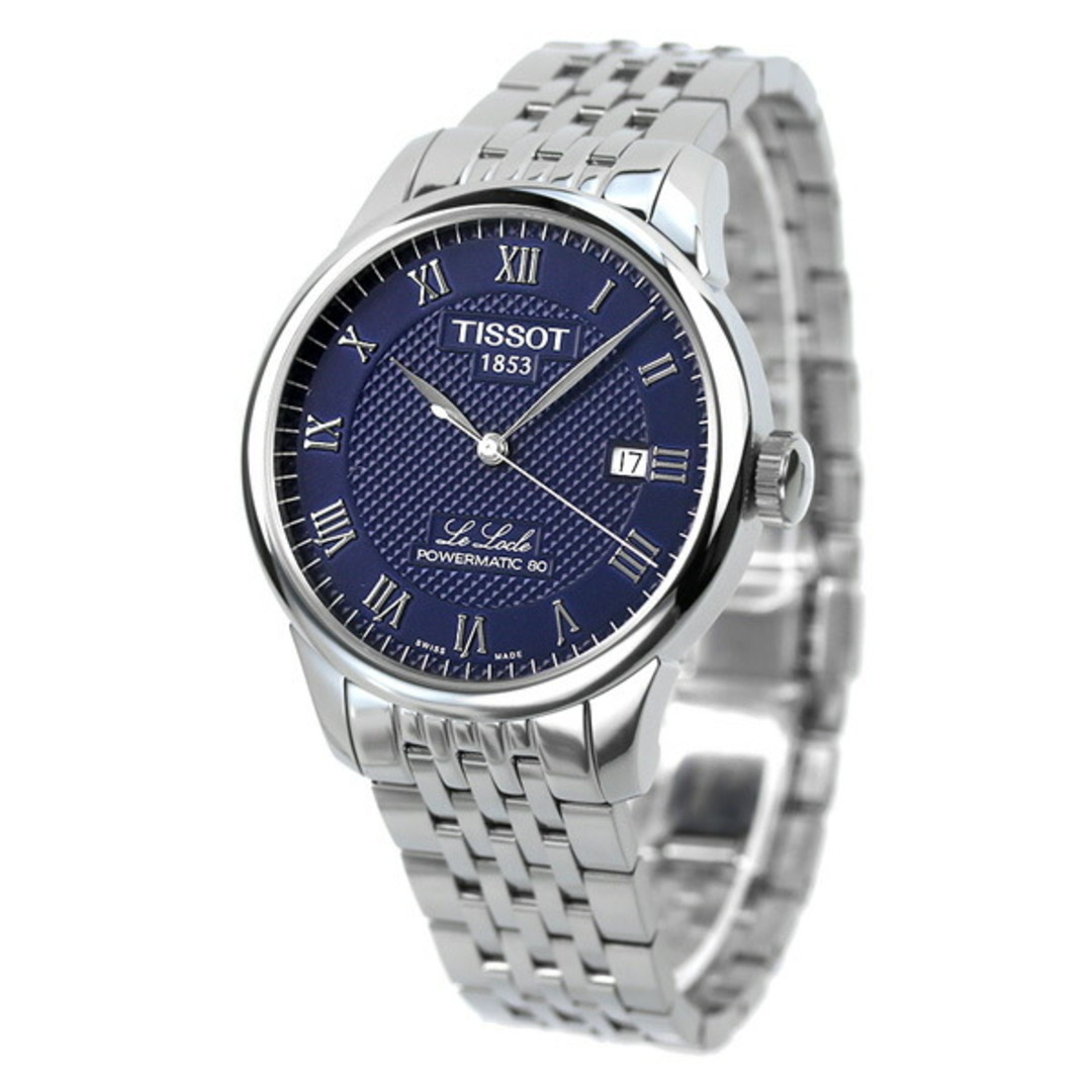 195cmラグ幅【新品】ティソ TISSOT 腕時計 メンズ T006.407.11.043.00 T-クラシック ル・ロックル パワーマティック 80 自動巻き（POWERMATIC 80.111/手巻付き） ブルーxシルバー アナログ表示