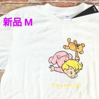 ディズニー(Disney)の【新品】ディズニー ピーターパン Tシャツ M ホワイト マイケル(Tシャツ(半袖/袖なし))