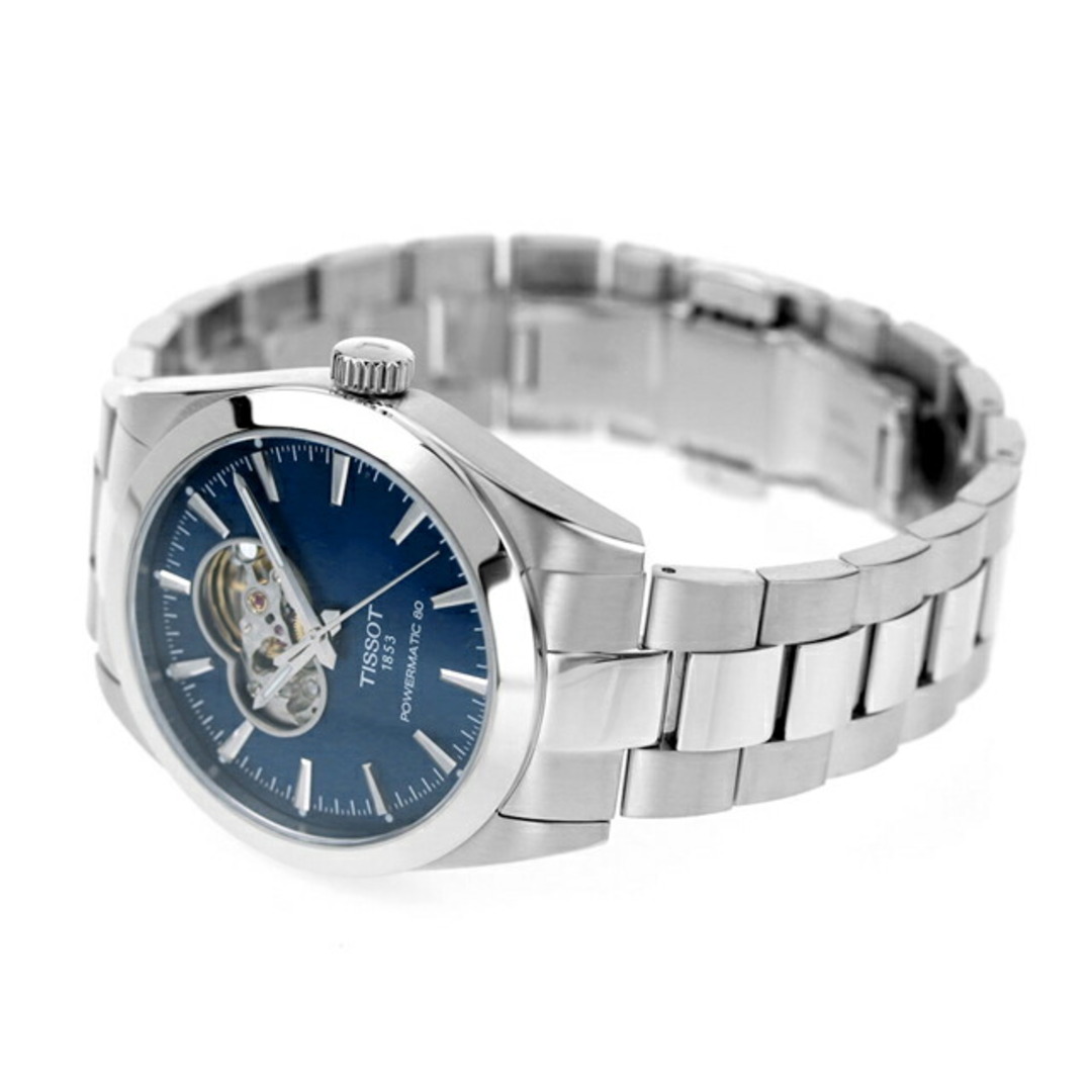 TISSOT(ティソ)の【新品】ティソ TISSOT 腕時計 メンズ T127.407.11.041.01 T-CLASSIC GENTLEMAN POWERMATIC 80 自動巻き ブルーxシルバー アナログ表示 メンズの時計(腕時計(アナログ))の商品写真