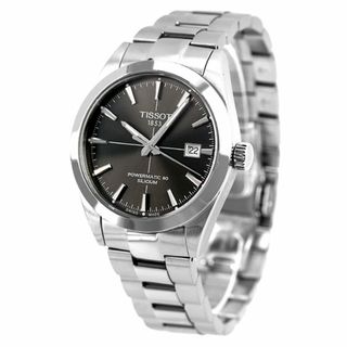 ティソ(TISSOT)の【新品】ティソ TISSOT 腕時計 メンズ T127.407.11.061.01 T-クラシック ジェントルマン パワーマティック80 シリカ 40mm 自動巻き（POWERMATIC 80.811/手巻き付） ダークグレーxシルバー アナログ表示(腕時計(アナログ))