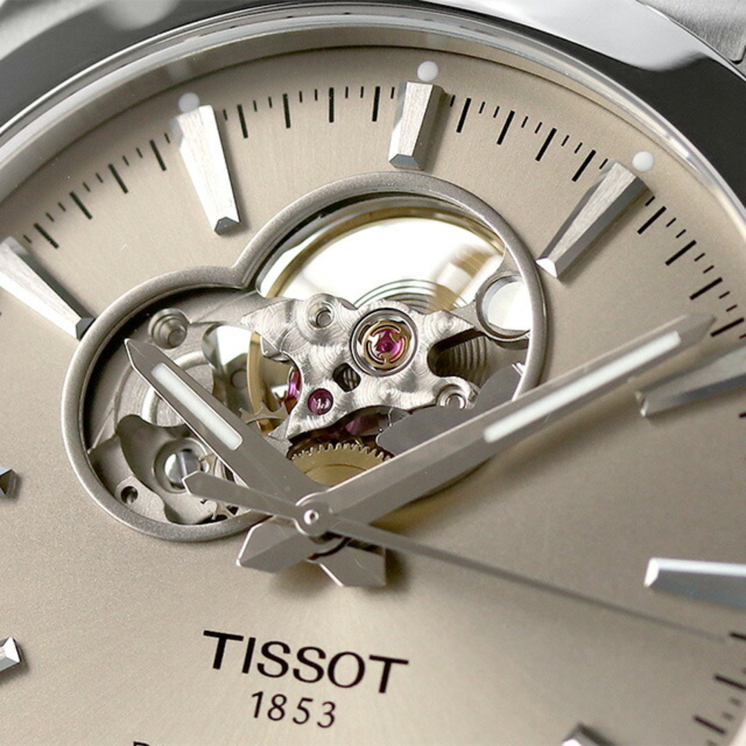 TISSOT(ティソ)の【新品】ティソ TISSOT 腕時計 メンズ T127.407.11.081.00 ジェントルマン オートマティック オープンハート 自動巻き シルバーゴールドxシルバー アナログ表示 メンズの時計(腕時計(アナログ))の商品写真