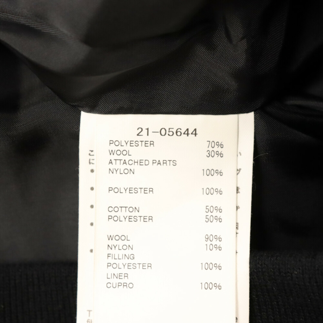 sacai(サカイ)のSacai サカイ 21SS スーツミックス スーチング MA-1 レイヤード ジャケット ブラック レディース 21-05644 メンズのジャケット/アウター(フライトジャケット)の商品写真