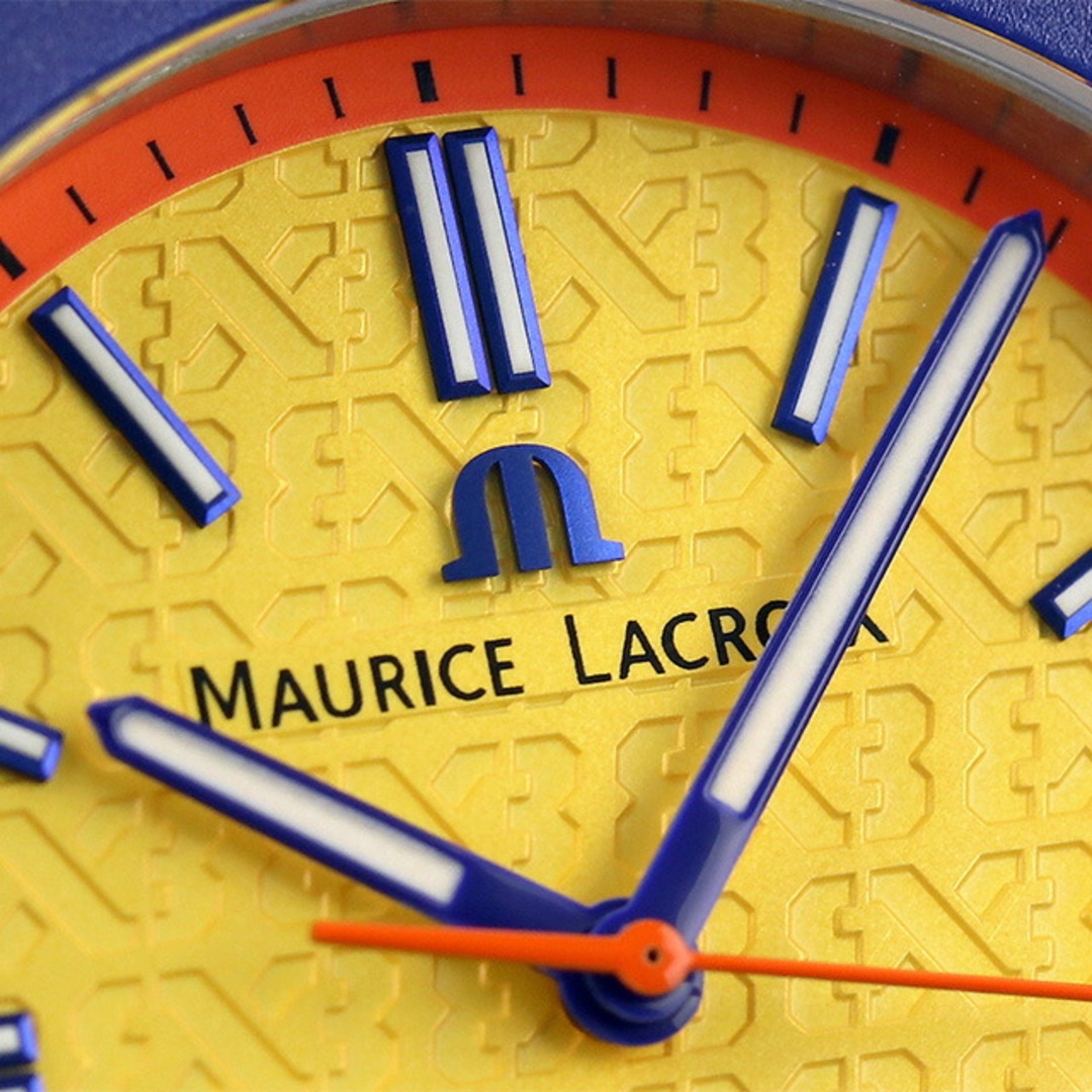 モーリスラクロア MAURICE LACROIX 腕時計 メンズ AI2008-68YZ8-800-0 クオーツ イエローxブルー アナログ表示