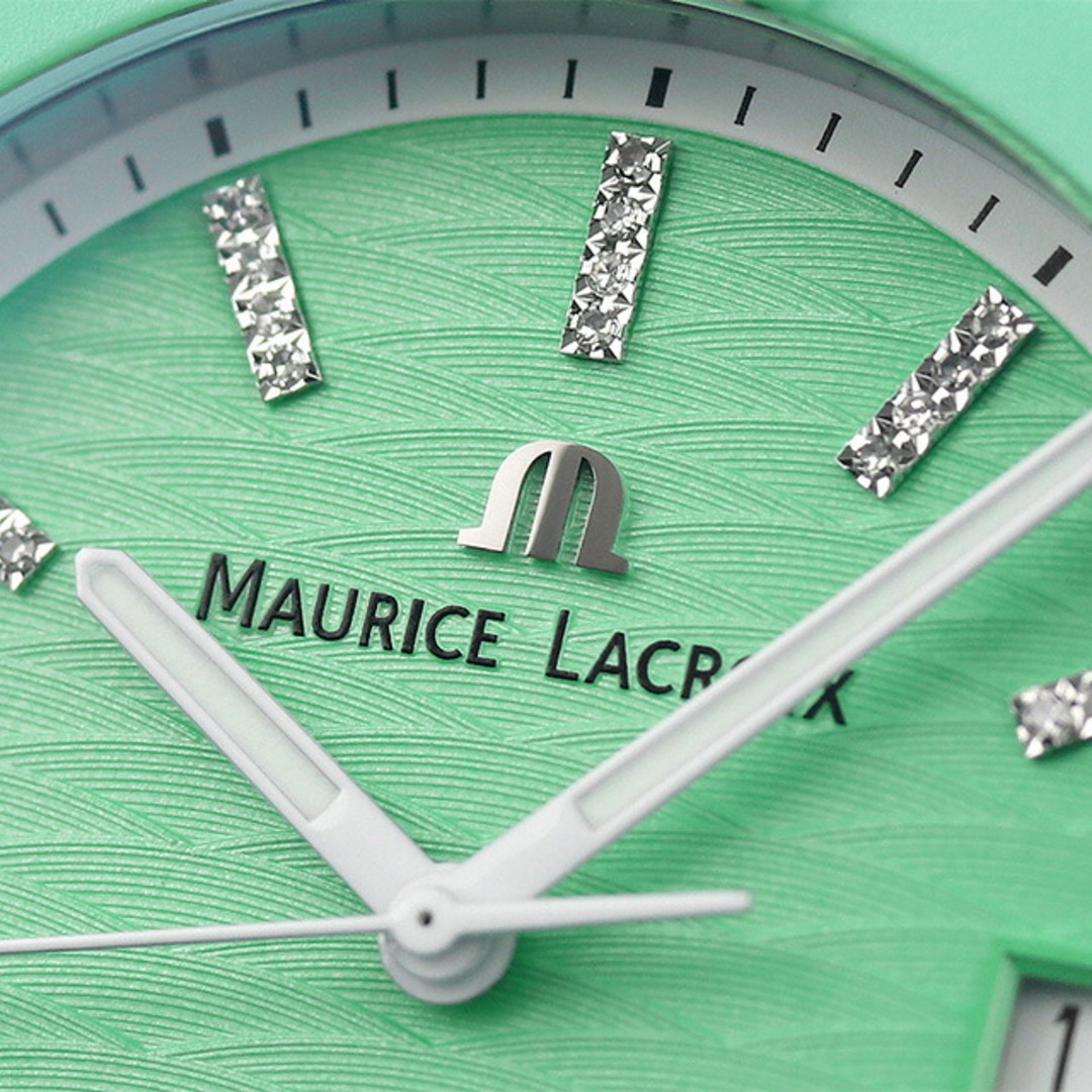 MAURICE LACROIX(モーリスラクロア)の【新品】モーリスラクロア MAURICE LACROIX 腕時計 メンズ AI2008-CCCC1-3A0-0 クオーツ ライトグリーンxホワイト アナログ表示 メンズの時計(腕時計(アナログ))の商品写真