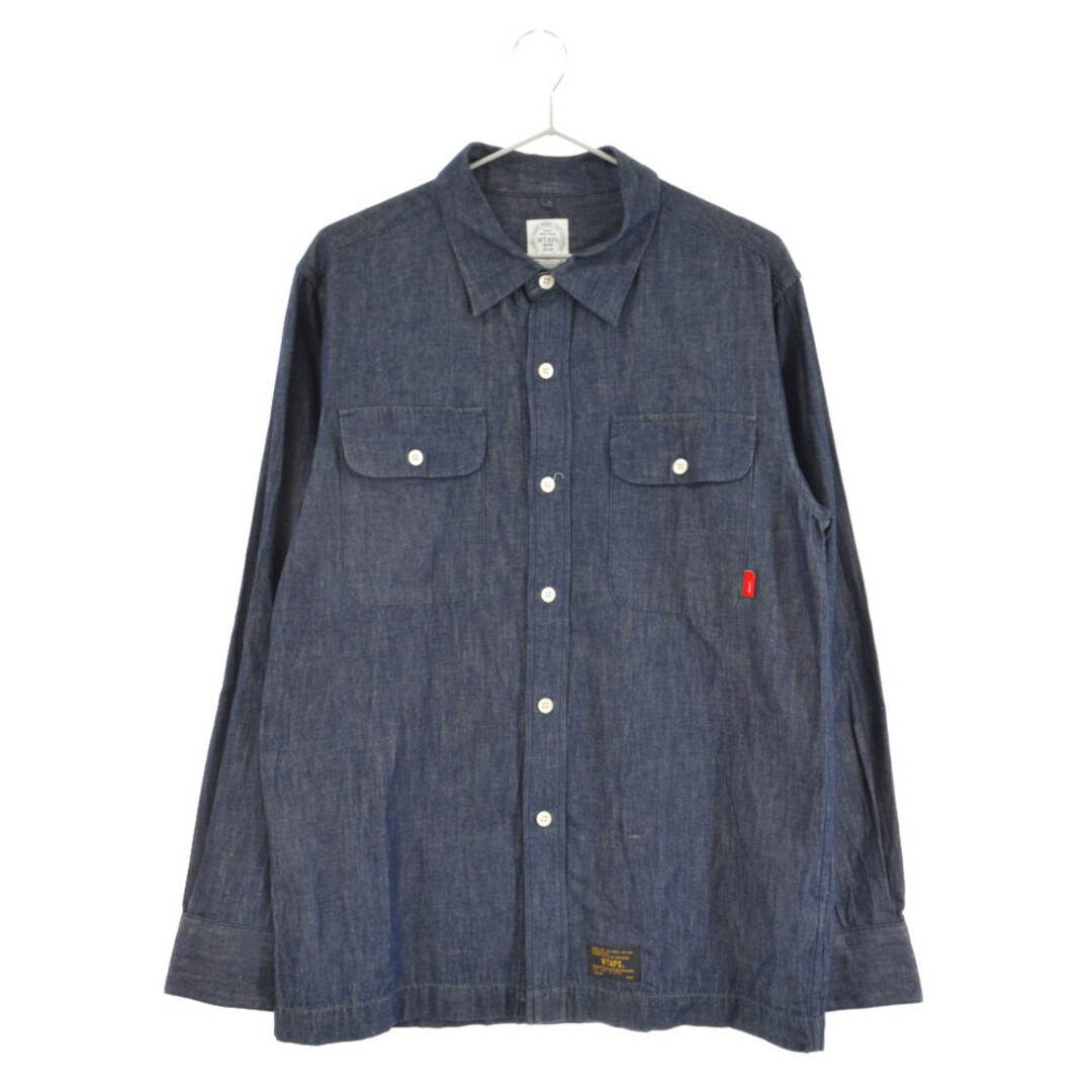 WTAPS ダブルタップス 16AW DENIM VATOS DENIM COTTON SHIRT デニム長袖シャツ インディゴ 162LTDT-SHM0472センチ身幅