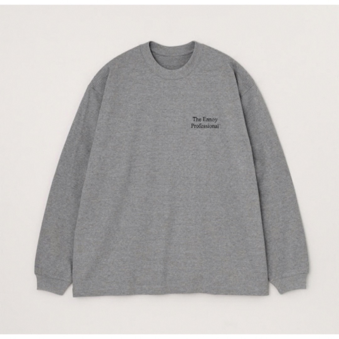 1LDK SELECT(ワンエルディーケーセレクト)のennoy L/S BORDER T-SHIRTS GRAY × BLACK メンズのトップス(Tシャツ/カットソー(七分/長袖))の商品写真