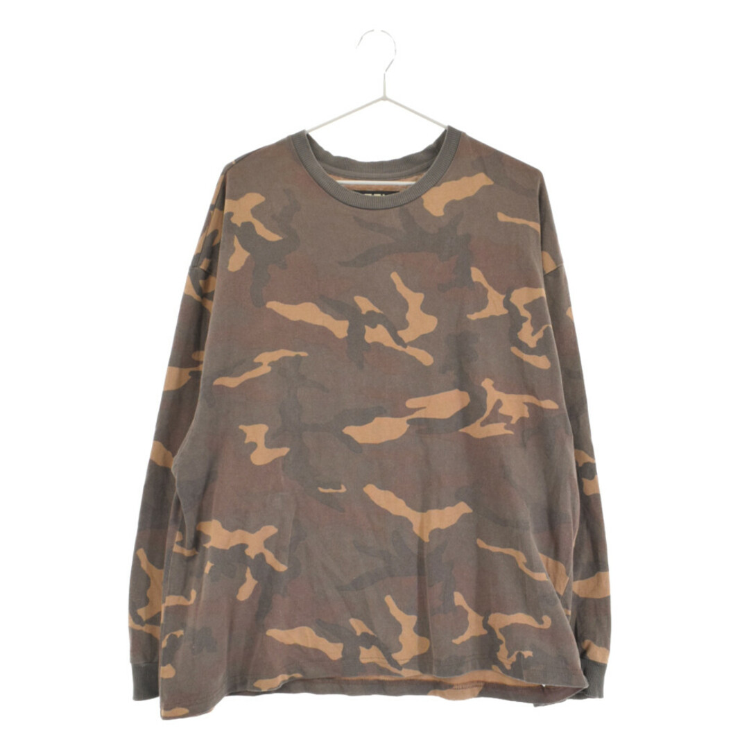 adidas アディダス YEEZY SEASON 1 Camo L/S Tee カモ総柄 長袖Tシャツ カーキ