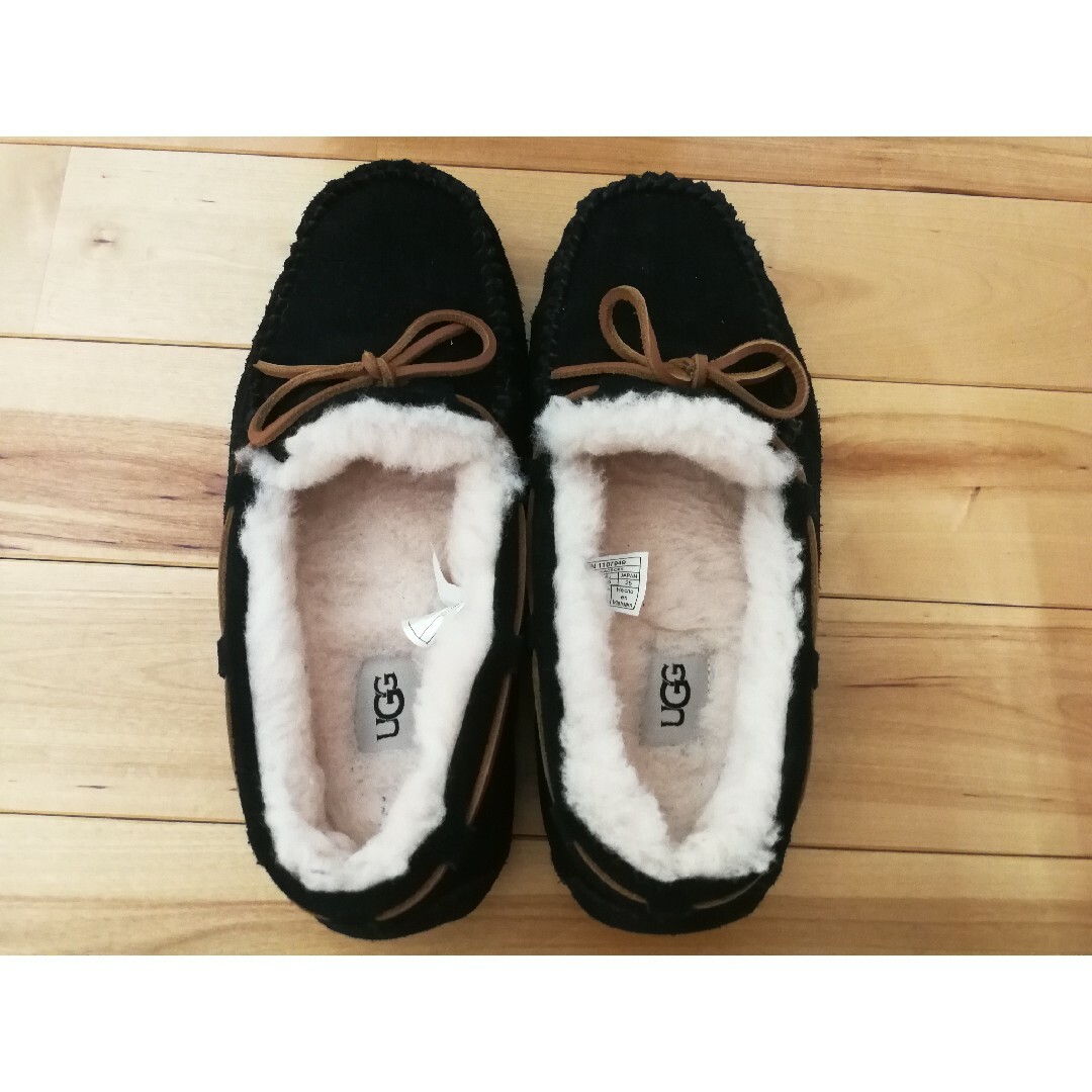 レア 希少 UGG アンスレー ムートン モカシン スレート US8 25