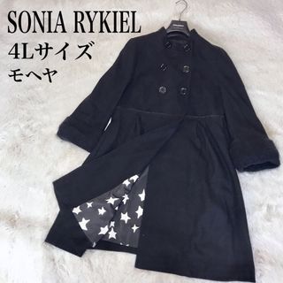 美品 SONIA RYKIEL 花柄 総柄 デザインワンピース ブラック