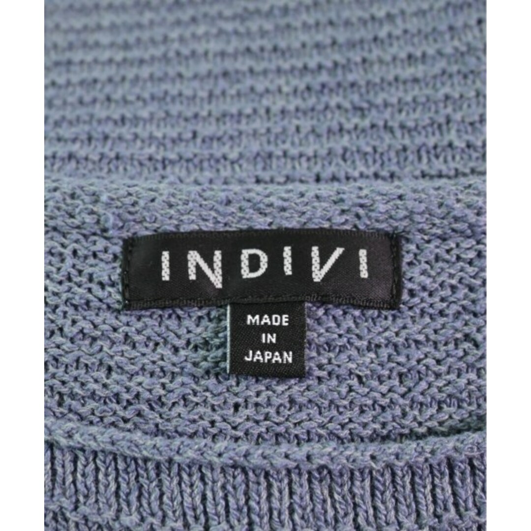 INDIVI(インディヴィ)のINDIVI インディヴィ ニット・セーター 38(M位) 青系 【古着】【中古】 レディースのトップス(ニット/セーター)の商品写真