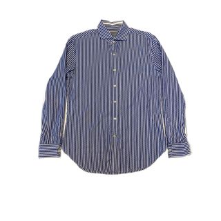 ザラ(ZARA)の【美品】ZARA メンズ スリムフィット 長袖ストライプ シャツ L(シャツ)