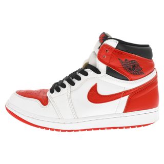 ナイキ(NIKE)のNIKE ナイキ AIR JORDAN 1 RETRO HIGH OG HERITAGE 555088-161 エアジョーダン1 ヘリテージ ハイカットスニーカー US9.5/27.5cm ホワイト/レッド(スニーカー)