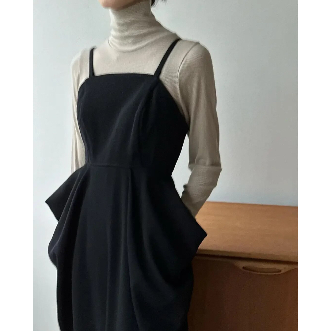 CLANE(クラネ)のCLANE BARE TOP DRAPE ONEPIECE レディースのワンピース(ロングワンピース/マキシワンピース)の商品写真