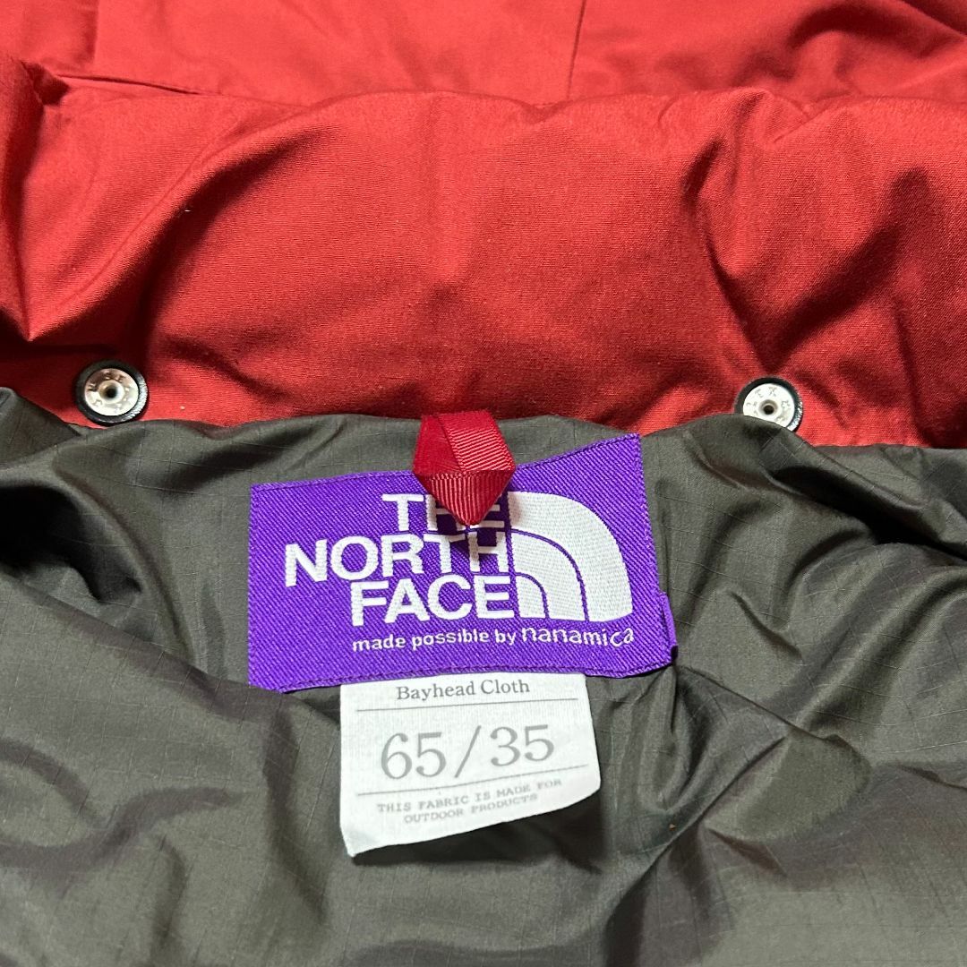 THE NORTH FACE(ザノースフェイス)の新品　Ｍサイズ　ノースフェイス パープルレーベル　65/35　シエラパーカー　赤 メンズのジャケット/アウター(ダウンジャケット)の商品写真