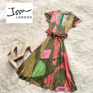 ISSA LONDON ピンクシルクワンピース新品未使用品！（キャサリン妃愛用）ひざ丈ワンピース