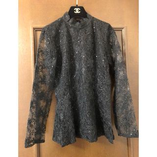 ザラ(ZARA)の新品未使用♡ZARA♡ザラ♡スパンコールレースブラウス(シャツ/ブラウス(長袖/七分))