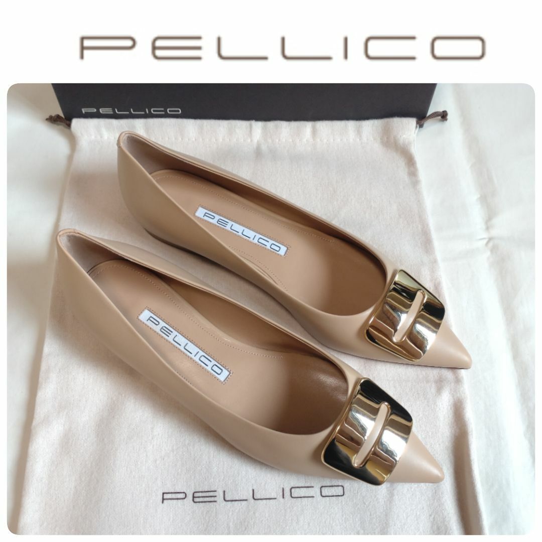 PELLICO ペリーコ ANELLI FIBBIA フラットシューズ ネイビー