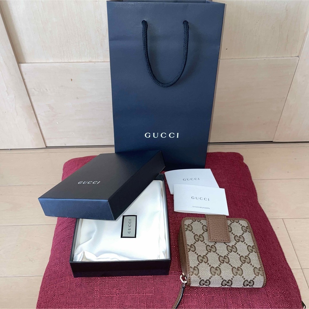 米政府 グッチ GUCCI GGキャンバス ウォレット 二つ折り財布【新品未