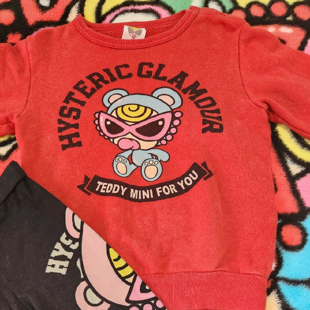 ヒステリックミニ❤ひれ付きパーカーとらTシャツ 105㌢