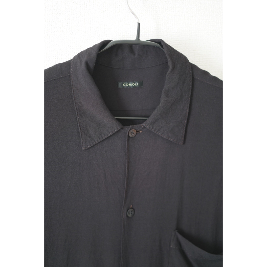 COMOLI レーヨンオープンカラーシャツ size2