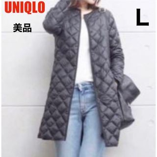 ユニクロ(UNIQLO)の美品⭐️ UNIQLO◆ウルトラライトダウンコンパクトコート/Lグレー(ダウンコート)