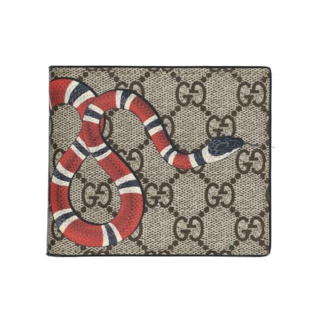 GUCCI グッチ/GGスプリームキングスネーク二ツ折リ財布/451268 GUCCI グッチ/GGスプリームキングスネーク二ツ折リ財布/451268