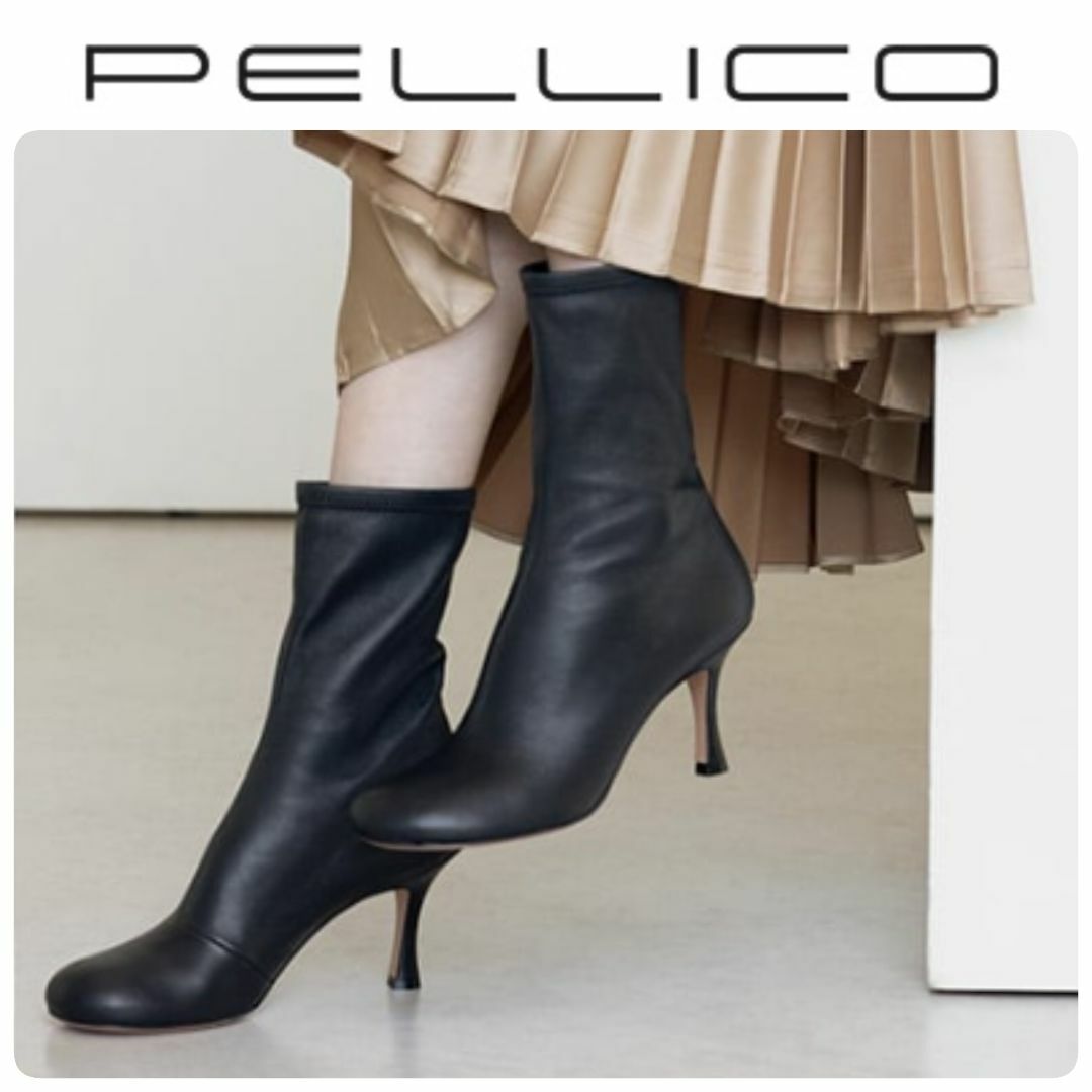 PELLICO(ペリーコ)の定価94,600円 新品 PELLICO ストレッチ ショートブーツ 36.5 レディースの靴/シューズ(ブーツ)の商品写真