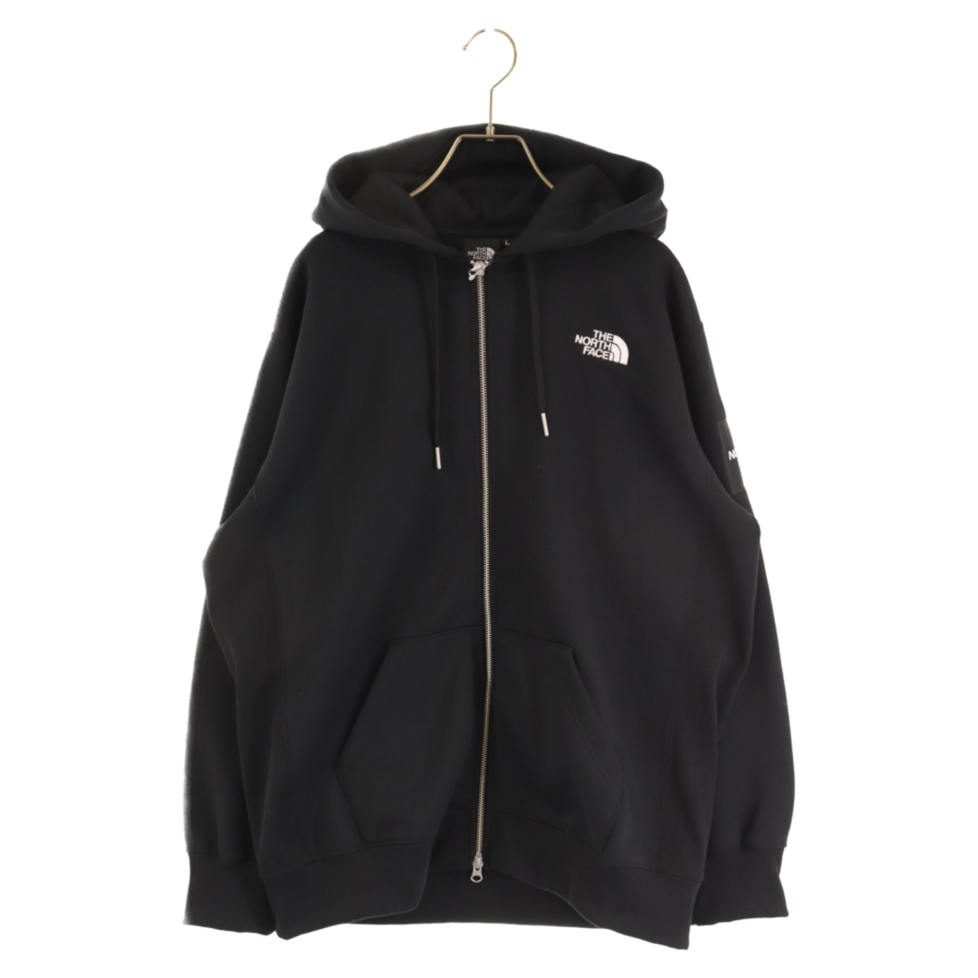 THE NORTH FACE ザノースフェイス Square Logo FullZip NT62132 スクエアロゴフルジップアップパーカー フーディ ブラック707センチ身幅