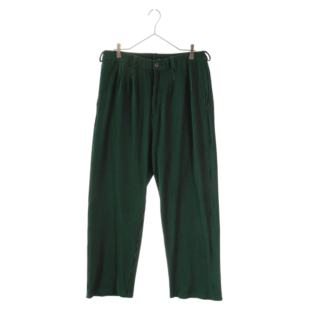 40センチワタリJieda ジエダ 21AW RIPPLE WIDE SLACKS プリーツ ワイド スラックス グリーン 21W‐RP‐PT02