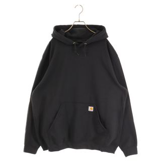 カーハート(carhartt)のCARHARTT カーハート K121 ロゴワッペン付きスウェットプルオーバーパーカー ブラック(パーカー)