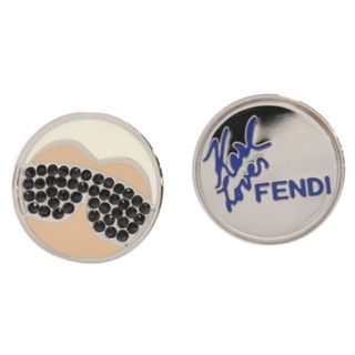 フェンディ(FENDI)のFENDI フェンディ KARL LAGERFELD DESIGN CUFFLINKS カールデザインカフス シルバー(その他)