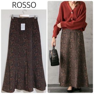 アーバンリサーチロッソ(URBAN RESEARCH ROSSO)の【新品タグ付】URBAN RESEARCH ROSSOペイズリーマーメイドSK(ロングスカート)