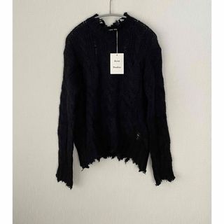 アクネストゥディオズ(Acne Studios)の【新品】AcneStudios ブラック 薄手ニット セーター(ニット/セーター)