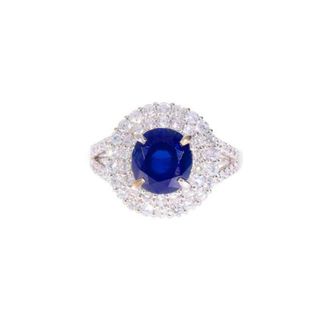 <br>◎ Pt900サファイアダイヤリング3.02/D0.89ct/#12.5/リング/Aランク/59【中古】(リング(指輪))