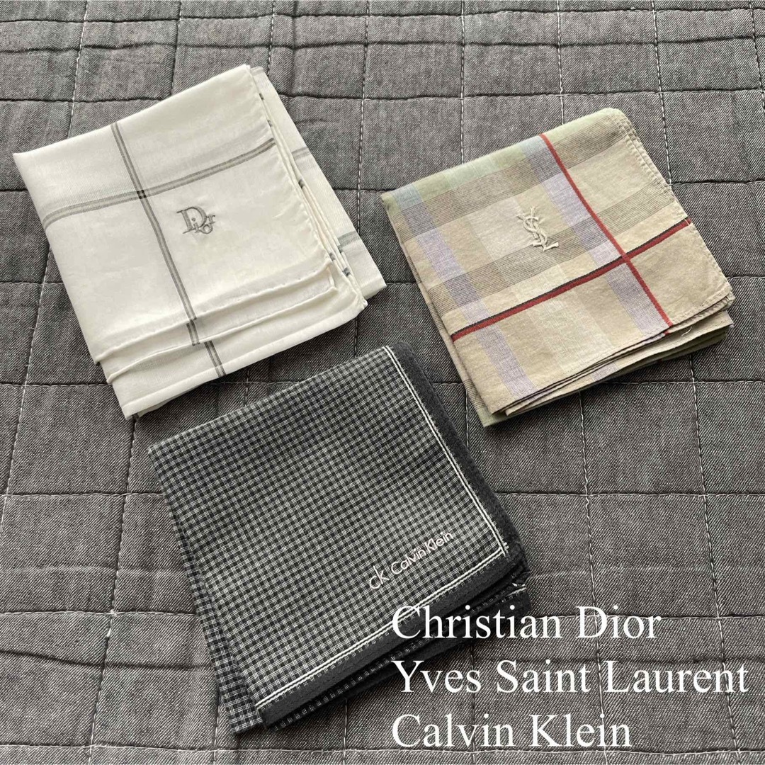 Christian Dior(クリスチャンディオール)のChristian Dior ディオール イヴサンローラン ck ハンカチセット レディースのファッション小物(ハンカチ)の商品写真