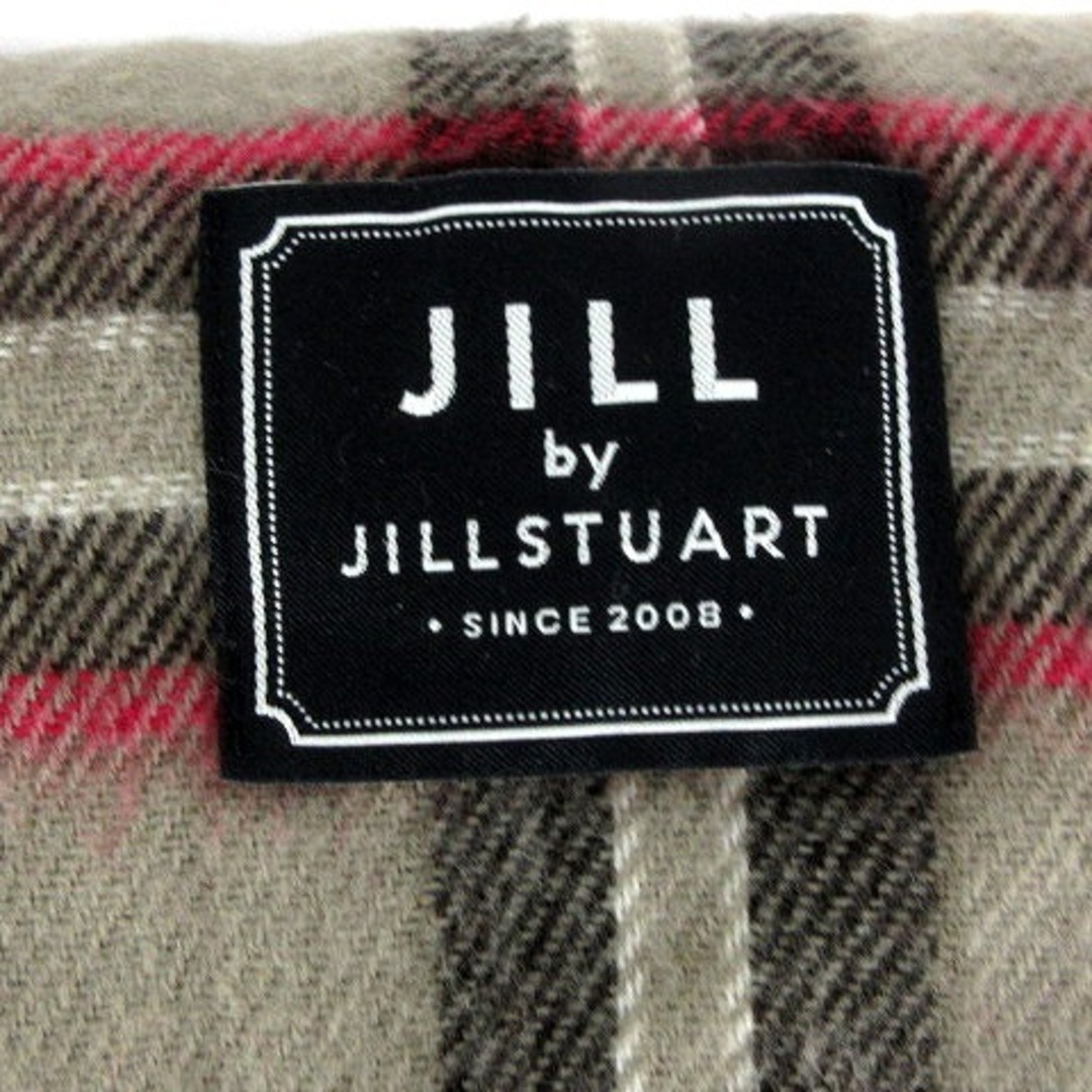 JILL by JILLSTUART(ジルバイジルスチュアート)のジルバイジルスチュアート 大判 マフラー ストール チェック 茶 ピンク レディースのレディース その他(その他)の商品写真