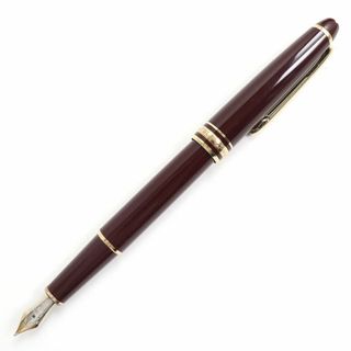 モンブラン(MONTBLANC)の美品△MONTBLANC モンブラン マイスターシュテュック クラシック ホワイトスター ペン先14K 万年筆 ボルドー×ゴールド Fニブ ドイツ製(ペン/マーカー)