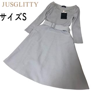 新品⭐︎定価22,000円　JUSGLITTY 2wayシアースリーブワンピース