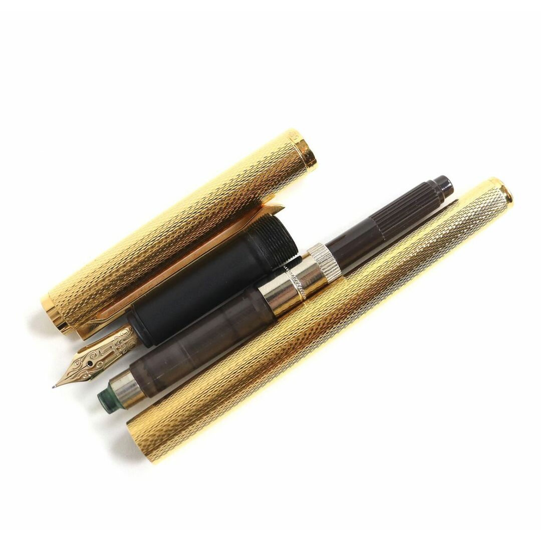 美品△dunhill ダンヒル ジェムライン ペン先14K キャップ式/ツイスト