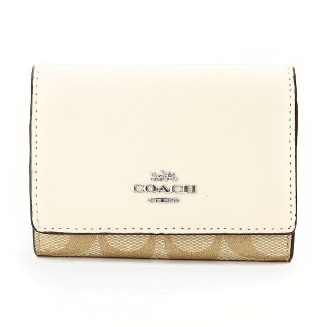 COACH(コーチ)の新品 コーチ COACH 3つ折り財布 マイクロ ウォレット ライトカーキ/チョーク レディースのファッション小物(財布)の商品写真