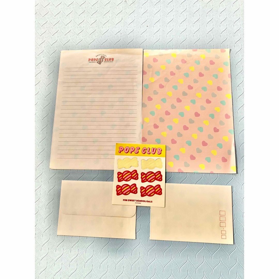 昭和レトロなレターセット ハンドメイドの文具/ステーショナリー(カード/レター/ラッピング)の商品写真