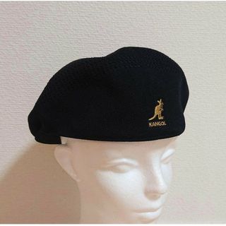 カンゴール(KANGOL)のM 新品 KANGOL TROPIC 504 VENTAIR ハンチング 黒 金(ハンチング/ベレー帽)