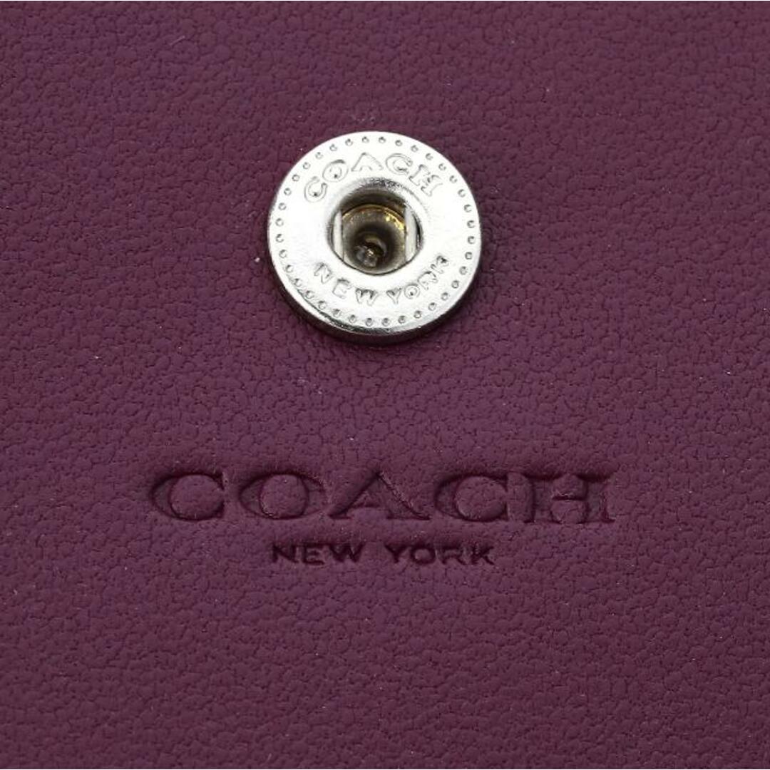 COACH(コーチ)の新品 コーチ COACH 2つ折り財布 スナップ ウォレット グラファイト/ディープベリー レディースのファッション小物(財布)の商品写真