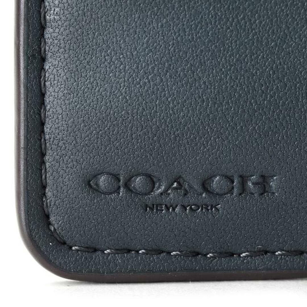 新品/未使用COACHコーチ ミディアムコーナージップ 折り財布 黒 ブラック