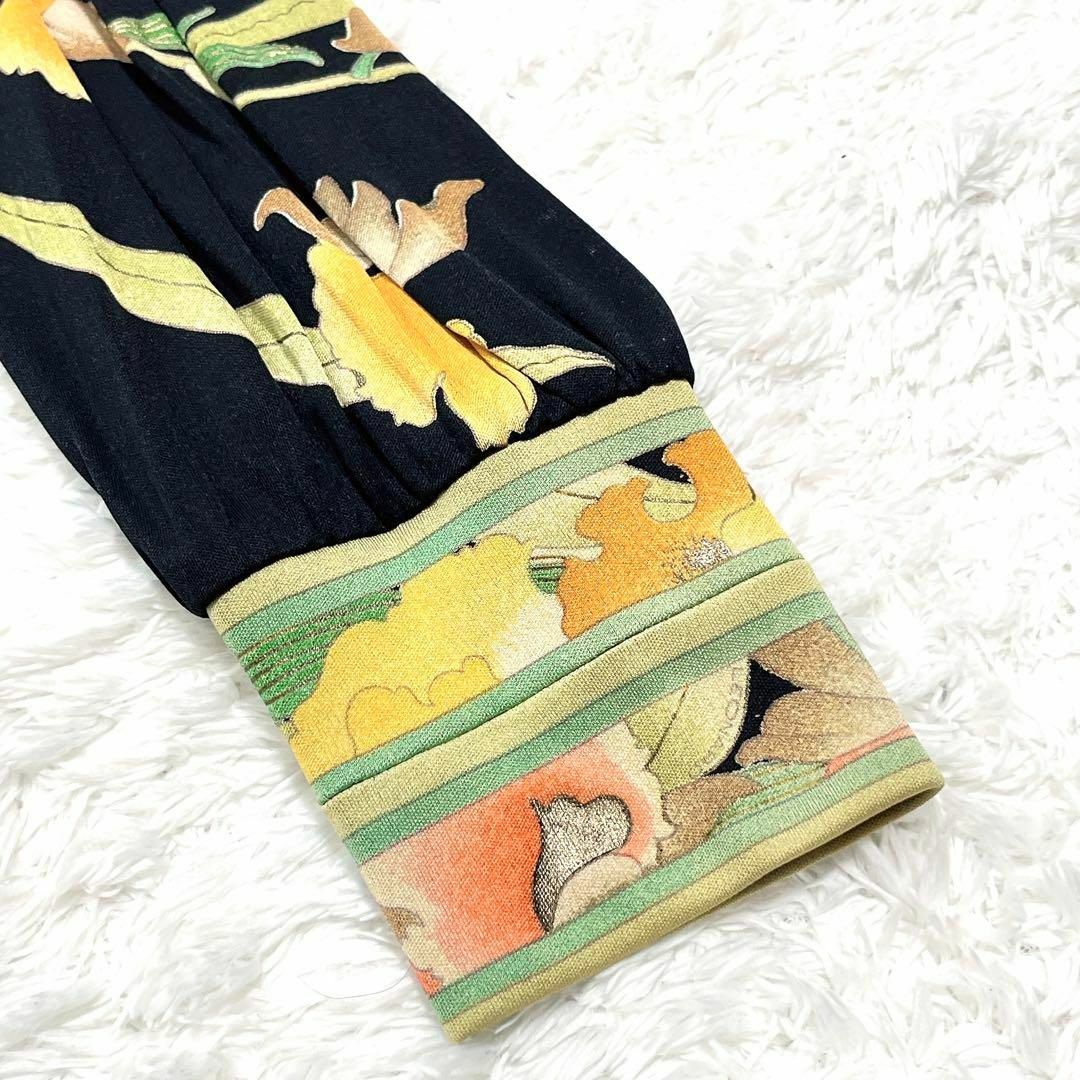 美品✨レオナール ロングワンピース カンカン カシュクール トリム L-