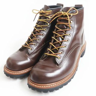 レッドウィング(REDWING)の美品□RED WING/レッドウィング 2933 LINEMAN 6インチ ラインマン レザー ワークブーツ/アンクルブーツ チョコレート UK7 USA製 メンズ(ブーツ)