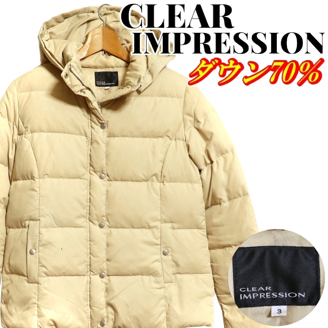 CLEAR IMPRESSION(クリアインプレッション)のCLEAR IMPRESSION ダウン70% ダウンジャケット サイズ3 レディースのジャケット/アウター(ダウンジャケット)の商品写真